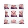 John Pork Calling  Square Pillow Covers Polyester Living Room  Cushion Case Funny Decor Throw Pillow Case 45*45