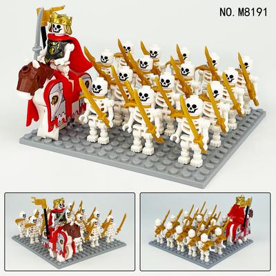 16 szt. seria Średniowieczna Rycerz Czaszki Legion Żołnierz minifigurka klocki do budowania