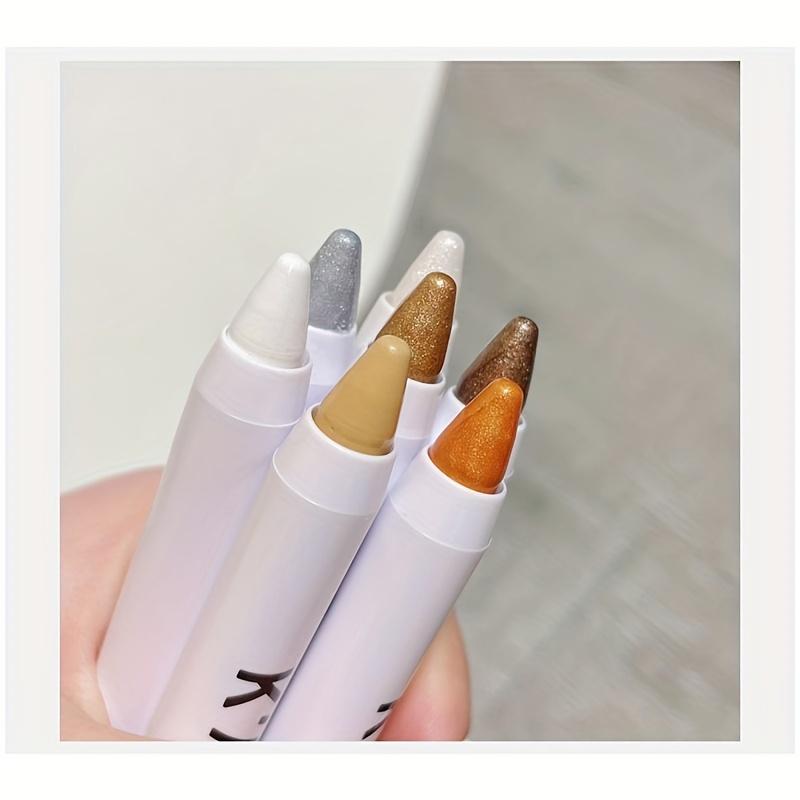 Høyglans Liggende Silkworm Eyeshadow Pen 608 White Pearlescent Høyglans Pen Lysner Øyehode Øyenskygge Varig Liggende Silkworm Penn