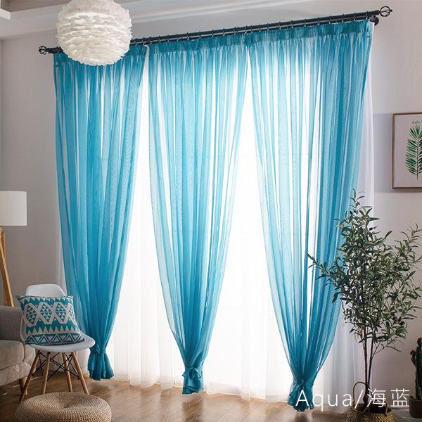 Romantic Home Decor Rose Voile Perspective Curtains Living Room Window Tulle Only Screening Curtain With Light Filtering Polyester Perfect For