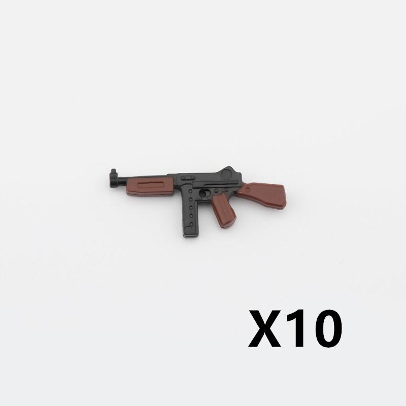 5/10 WW2 Soldier Weapons Building Block Two-color Printing Machine Rifle Submachine Sniper Guns Military Accessories Block Bricks C238