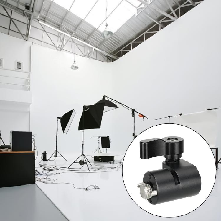 15mm Single Rod Clamp Adapter With 3/8inch Mounting Anti Twist Locating Pins for Photography Props Camera Photo Studio