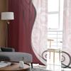 Silhouette Slender Woman In A Long Dress And Hat Floral Chiffon Sheer Curtains Living Room Bedroom Window Voiles Tulle Curtain