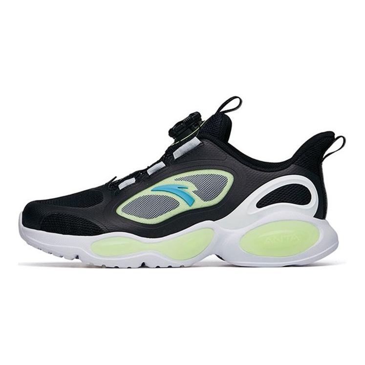 Anta Kids Non-Slip Shock Absorbing Wear-Resistant Low-Top Running Shoes Kids Running Shoes Black 312225503-2