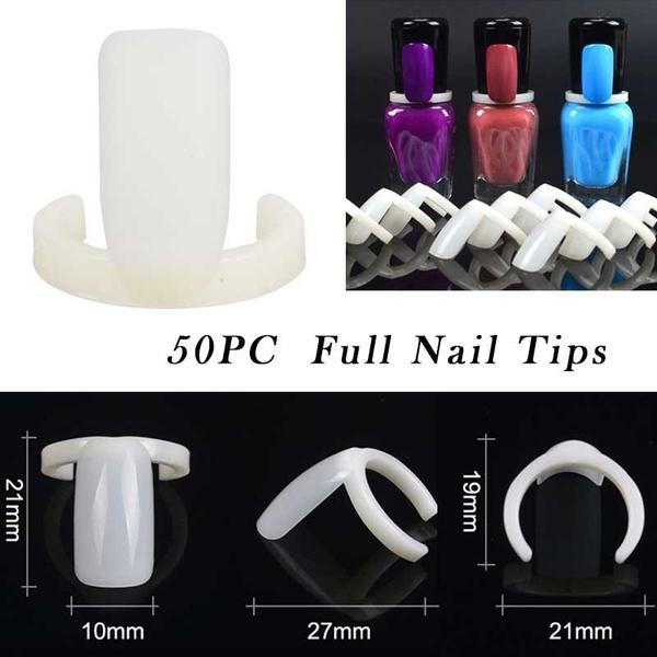 50 pcs False Nails DIY Nail Polish Color Display Card Ring for Nail Art