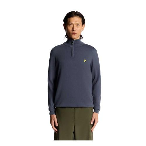 Lyle & Scott Mens Cotton Merino Quarter Zip Jumper