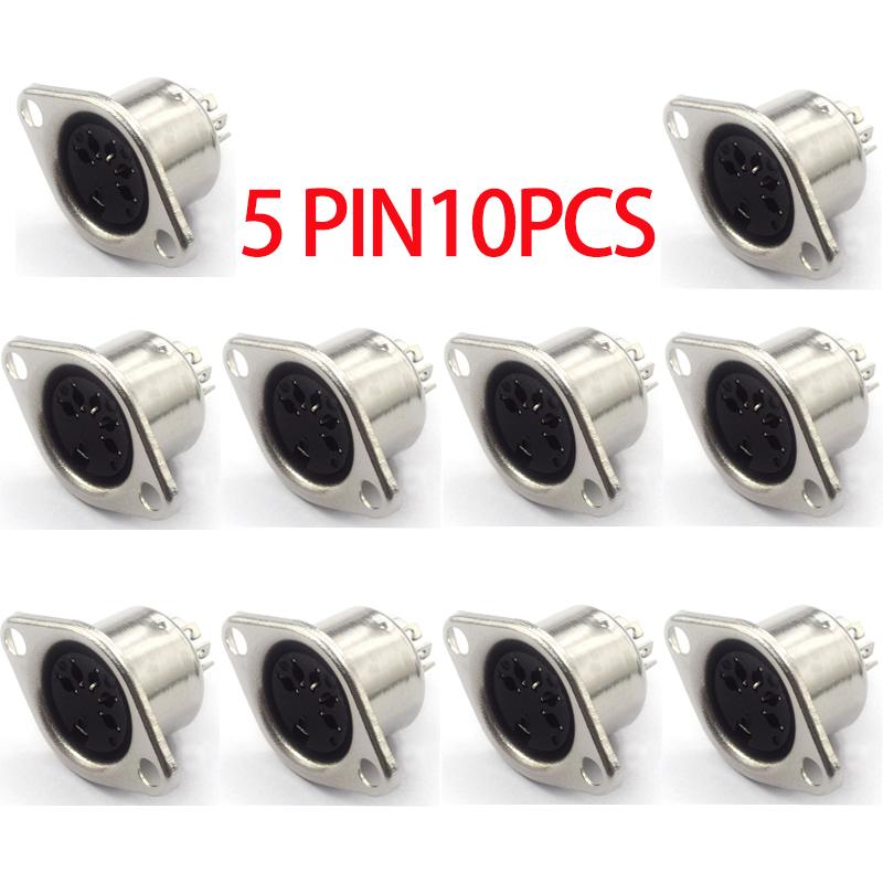 10PCS DIN S Terminal 3/4/5/6/7/8P Pin/Core Midi Male Connector Female Connector Plug Computer Large Keyboard Mouse Socket