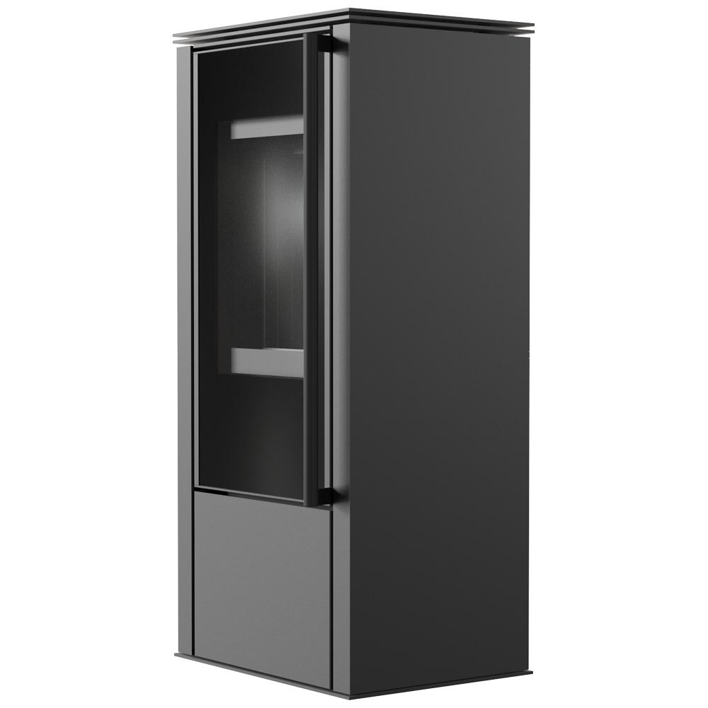Wood burning steel stove KRATKI HATI Ø 150 5,5 kW black thermotec