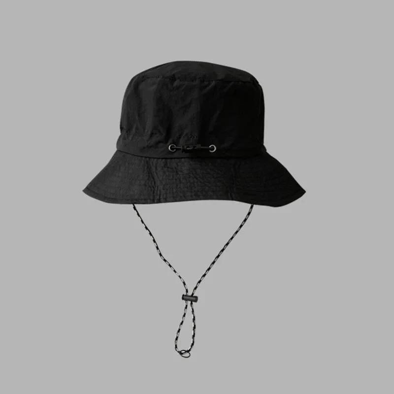 

Summer Foldable Bucket Hat for Women Men Light Waterproof Beach Caps with Hook Adjustable Anti-UV Face Protection Fishing Hats 1