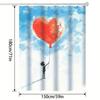 1Pc Aesthetic Trend Digital Artwork Impressive Pattern Bathroom Decoration Digital Printed Shower Curtain
