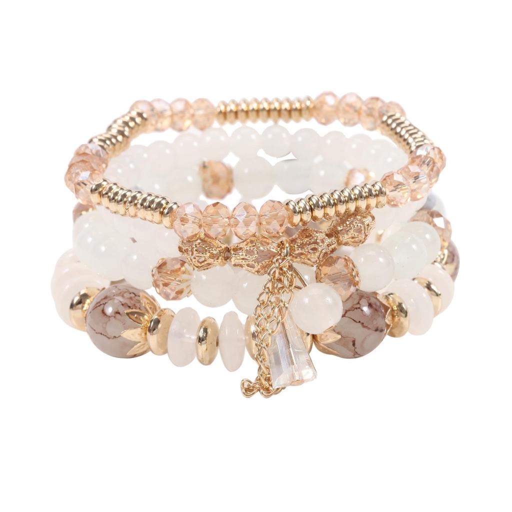 Bohemian Multi-Layer Wooden Beaded Elastic Bracelet