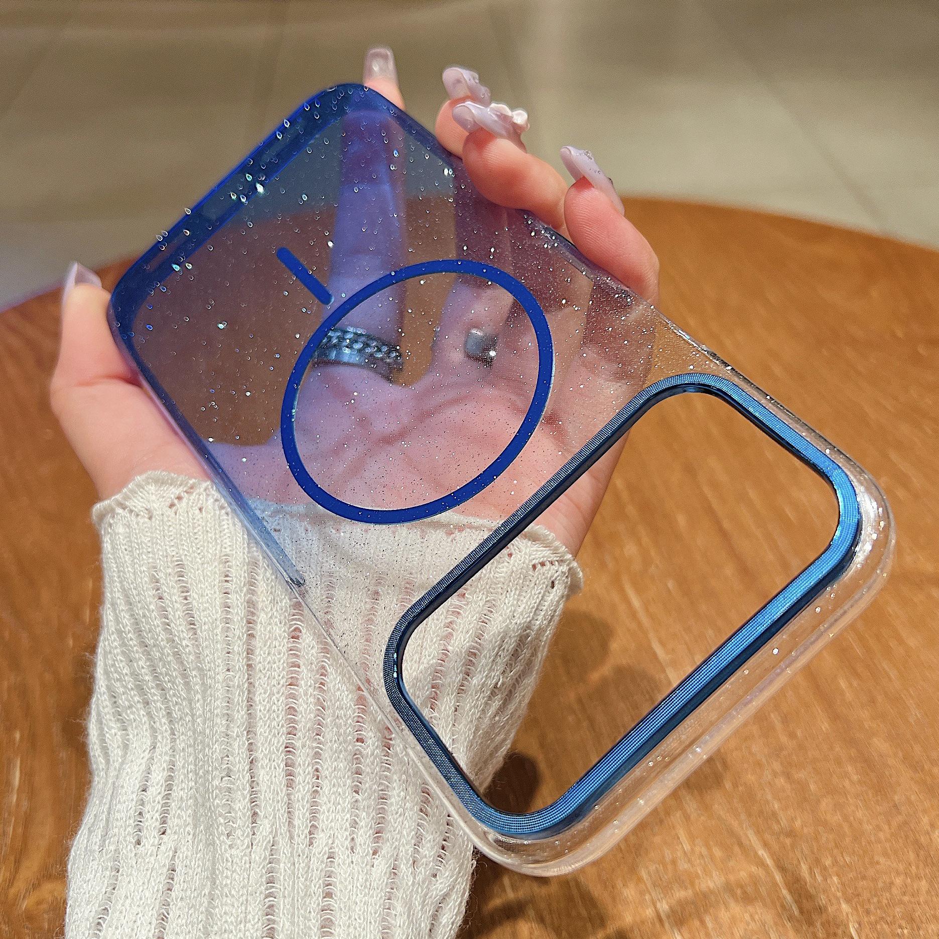 

Starry Sky Glitter Magnetic Transparent Case for iPhone 17 Pro Max & Apple 16/15 Protective Cover iPhone 14 PLUS