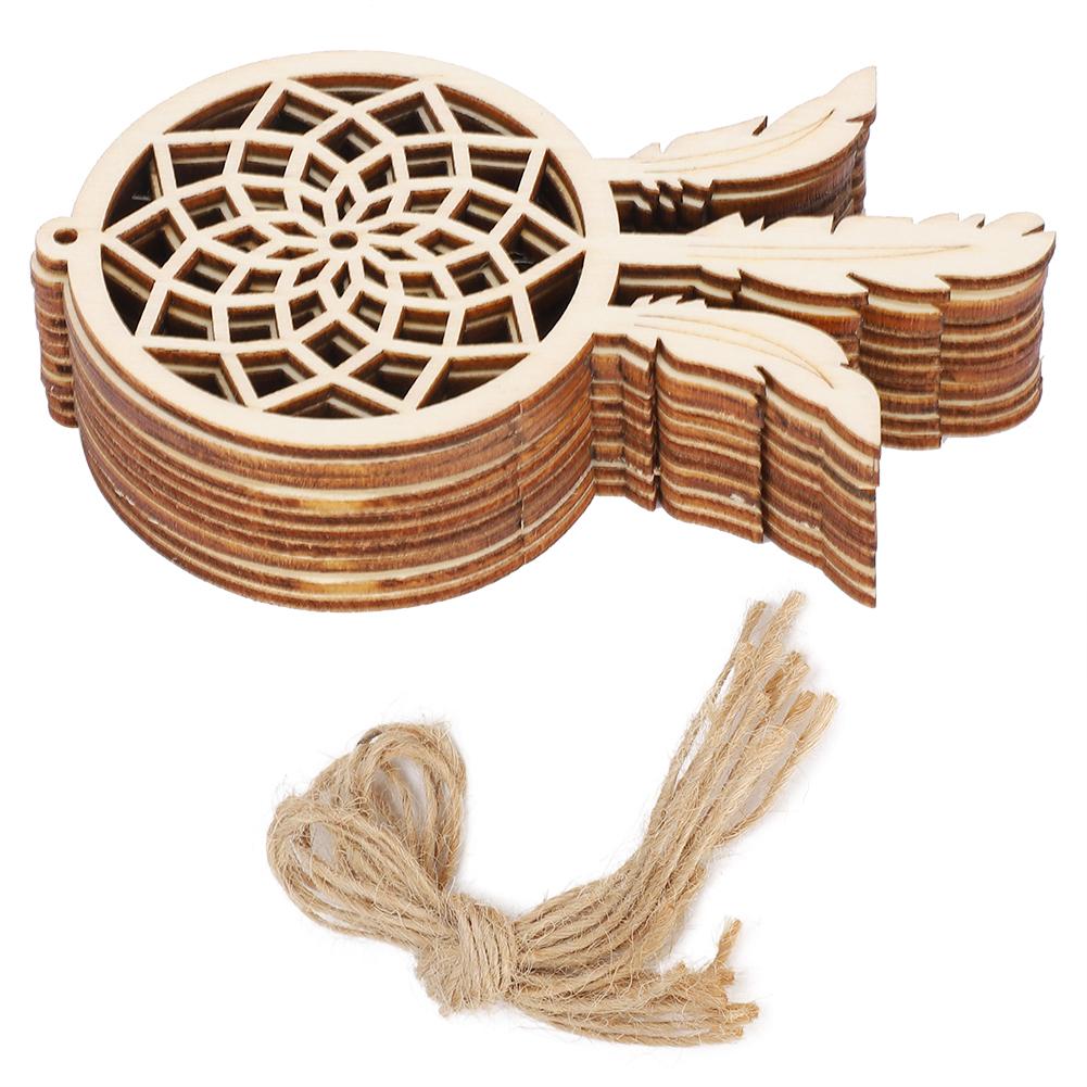 20Pcs Innovative Wooden Dreamcatcher Ornament Pendant Art Crafts DIY Home Decoration