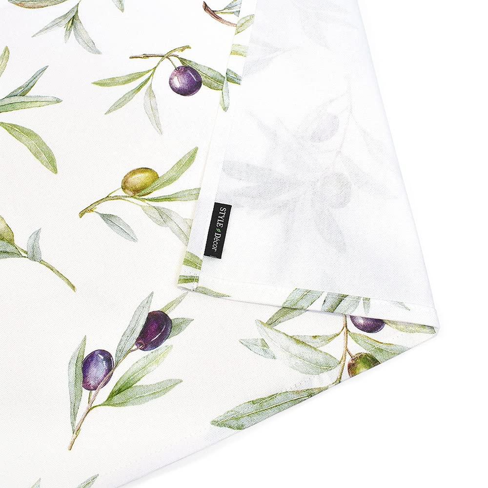 STYLE Decor Cafe for Small Stylish Privacy 72cm Long x 100cm Olive W3901910 Curtain, 100% Cotton, Windows, Screen, Wide, Washable, Green,