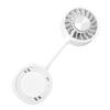 Magnetic Phone Clip Fan Portable USB Rechargeable Handheld Personal Fan with Cooling Pad Adjustable Gooseneck White