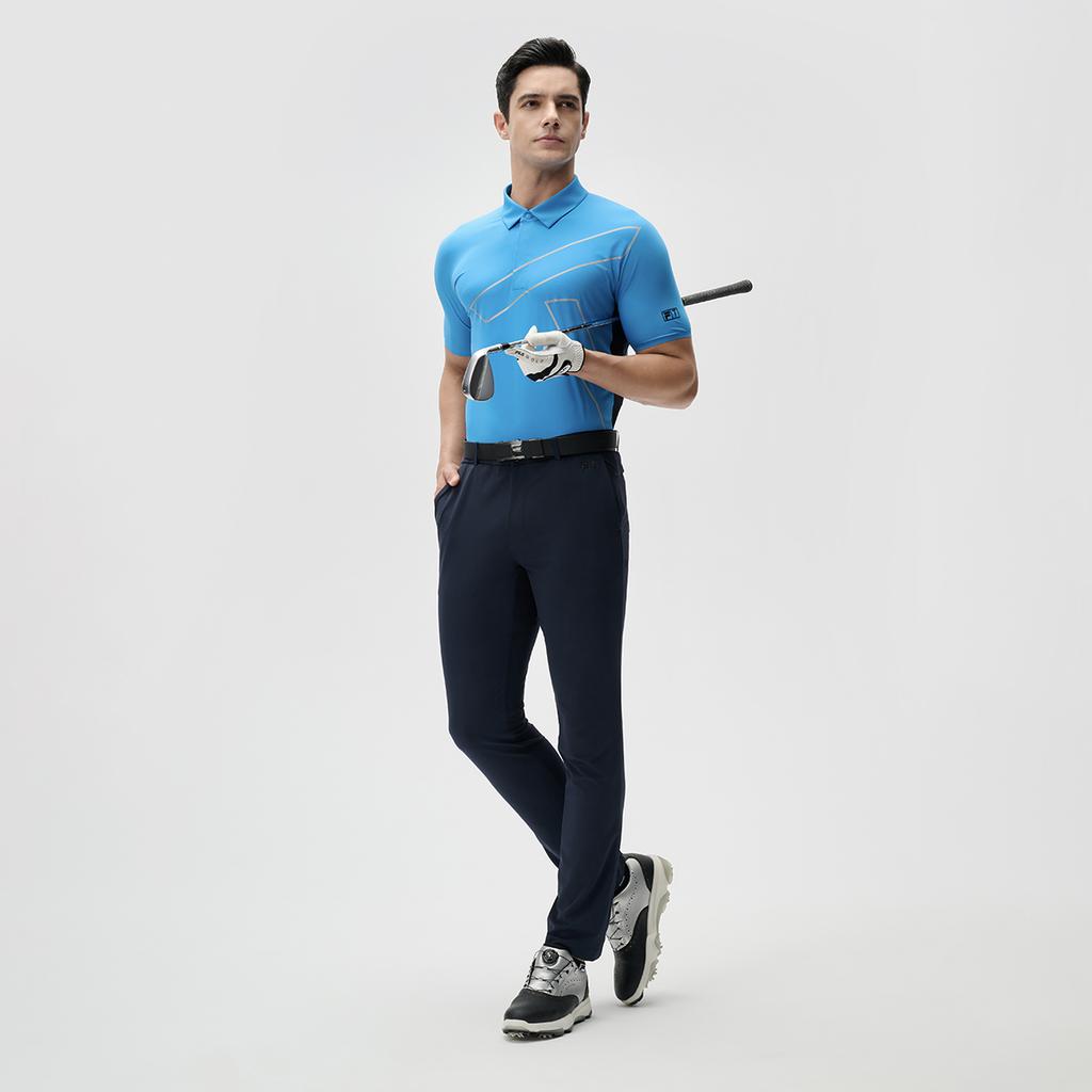 New FILA Polo Shirt Men's Sunny Mountain Blue A11M435141FBU