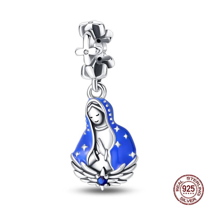 Copper Nossa Senhora Aparecida Dangle Charms Beads Fit Qikaola Original Bracelets Diy Jewelry Making For Women