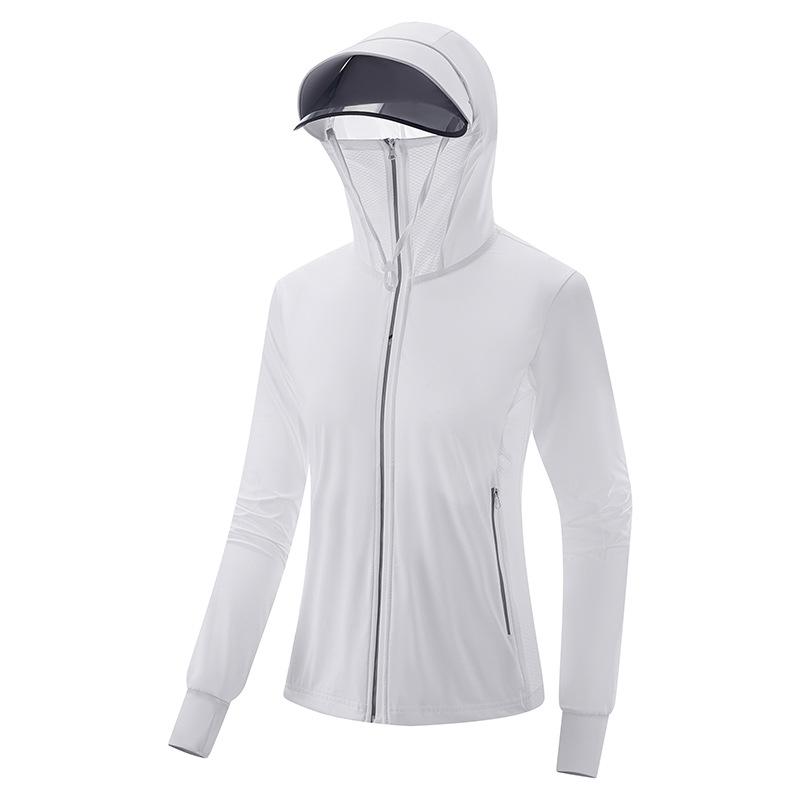 Skin clothing Outdoor fishing sunscreen clothing Summer new upf50 UV protection jacket Ice silk sunscreen clothing