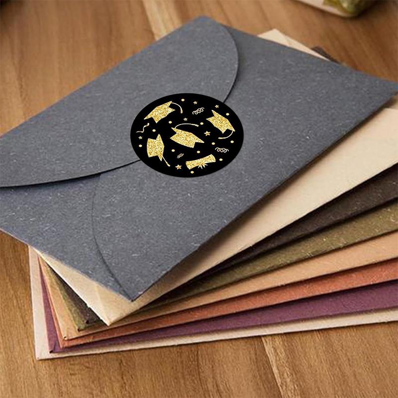Graduation Stickers Class Of 2025 500Pcs Circular Adhesive Sealing Sticker Congrats Graduation Labels Grad Party Supply
