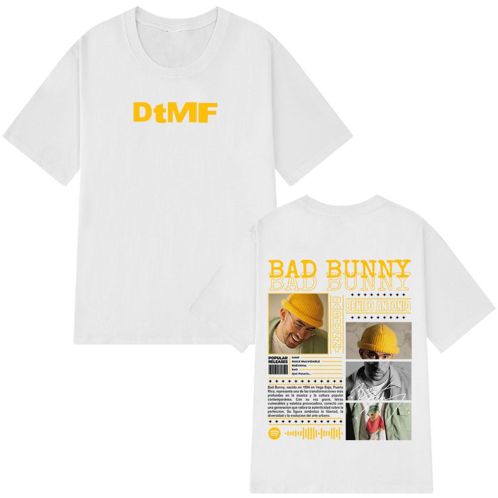 2025 Summer Rapper Bad Bunny Music Album Graphic T Shirt Men Women Harajuku Fashion 100% Pure Cotton Breathable T-shirt Y2k