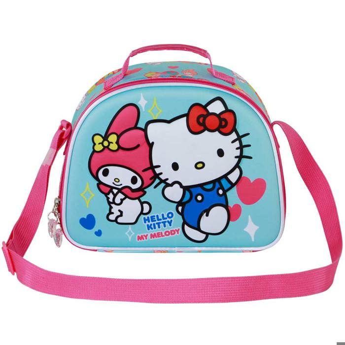 Sac repas 3d - hello kitty friendship - bleu - taille unique