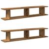 VidaXL Étagères murales 2 pcs vieux bois 105x18x20cm bois d'ingénierie, étagère flottante, étagère de buanderie, étagère 856602