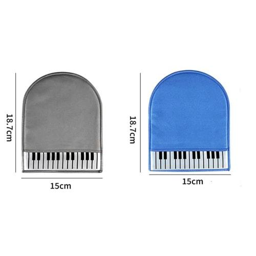Roczential 2-Pack Piano Gloves, Key Cleaner, Maintenance Supplies, Soft Cleaning Cloth Gloves for Piano Accessories, Double-Sided Cleaning, Absorbent,