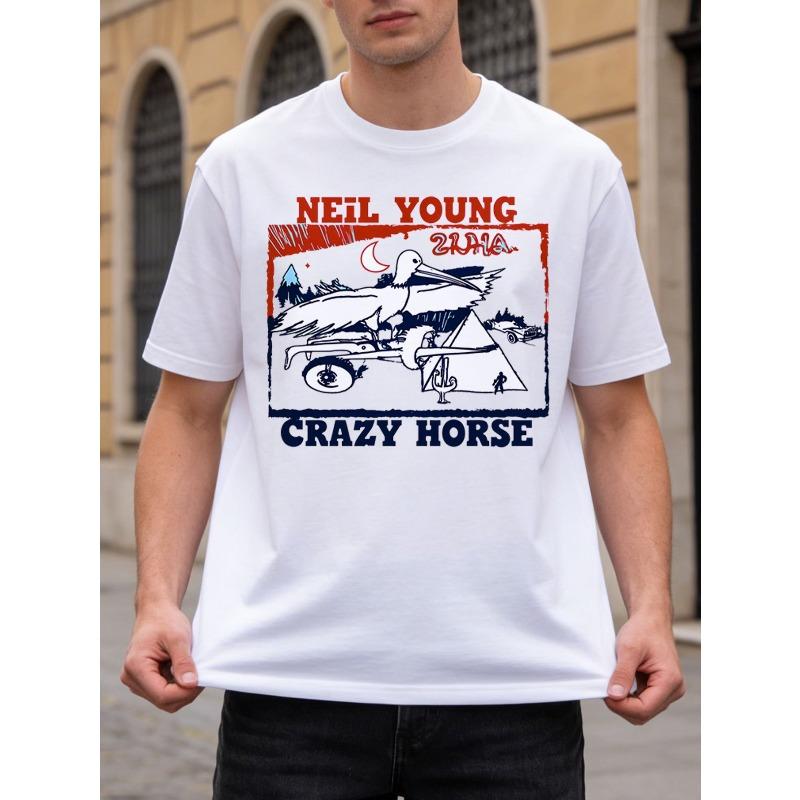 Men'S Casual Short Sleeve T-Shirt - Neil Young Classic Album Round Neck Top - Versatile Casual Outfit - Ideal Men'S Gift - Fun Design Short Sleeve