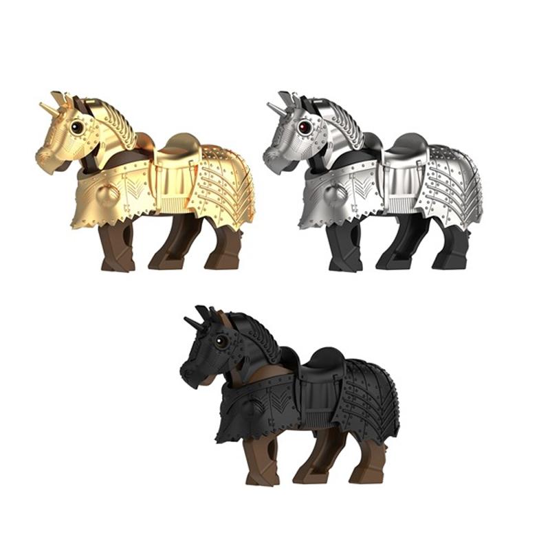 MOC Mediaeval Times Building Blocks Orc Mounts Wolf Flags Army Soldiers Character Accessories Bricks Animal Toys Gifts R064 DIY