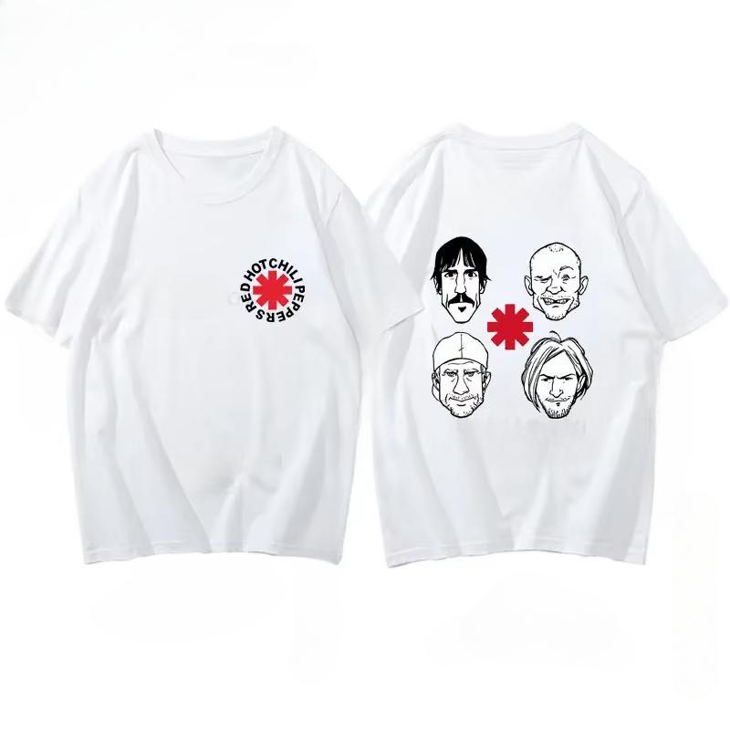 

New Red Hot Chili T Shirt Peppers Graphic Printed Fashion Casual O Neck Short Sleeve Unisex Women Harajuku Streetwear Women M