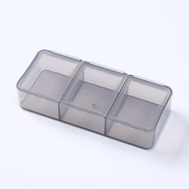 Portable Pill Box Cases Organizer Travel 3 Grid Medicine Box For Morning Middle And Evening Medication Tablets Mini Storage Box