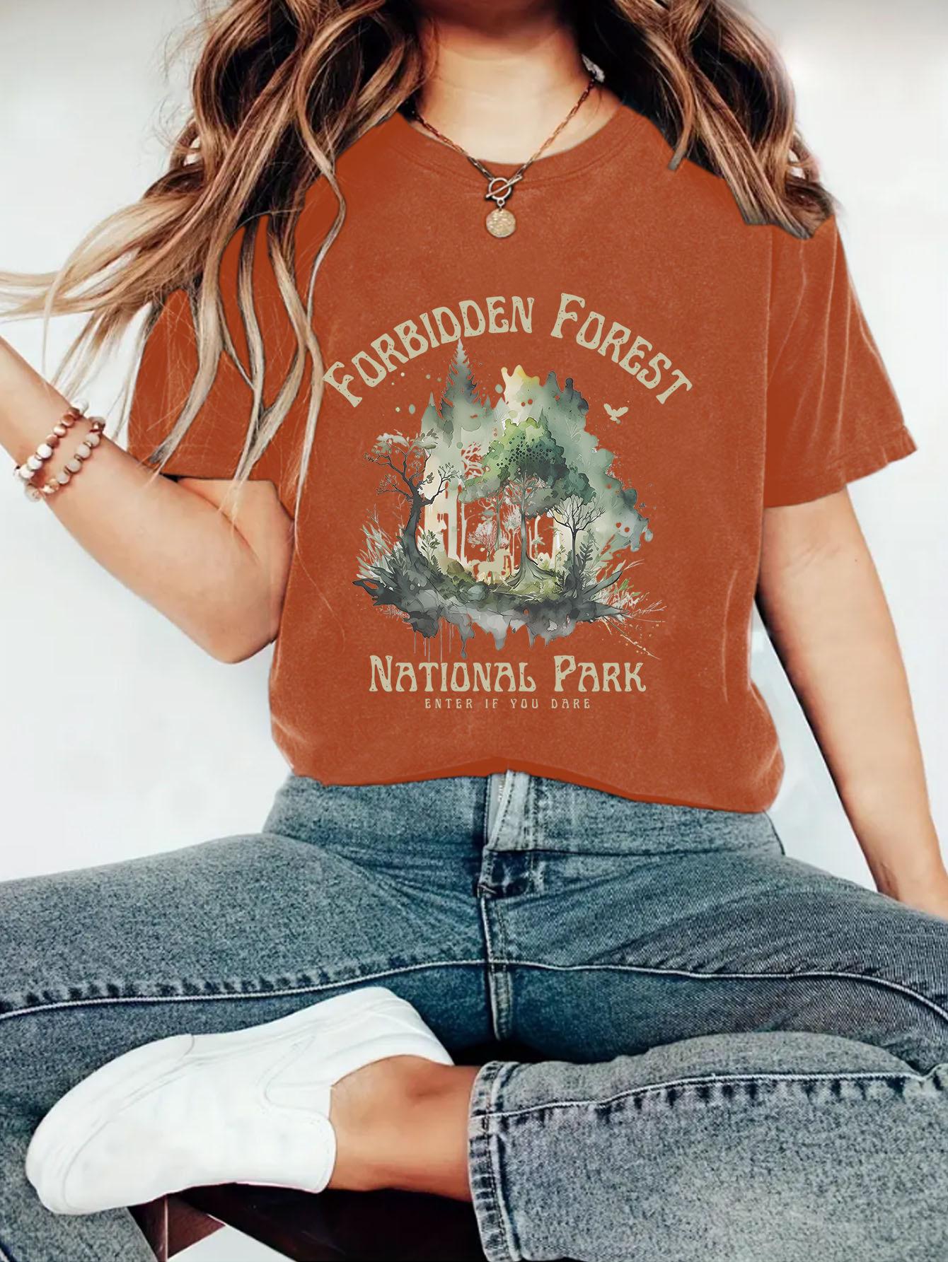 

Летняя женская футболка с коротким рукавом и круглым вырезом с узором Small