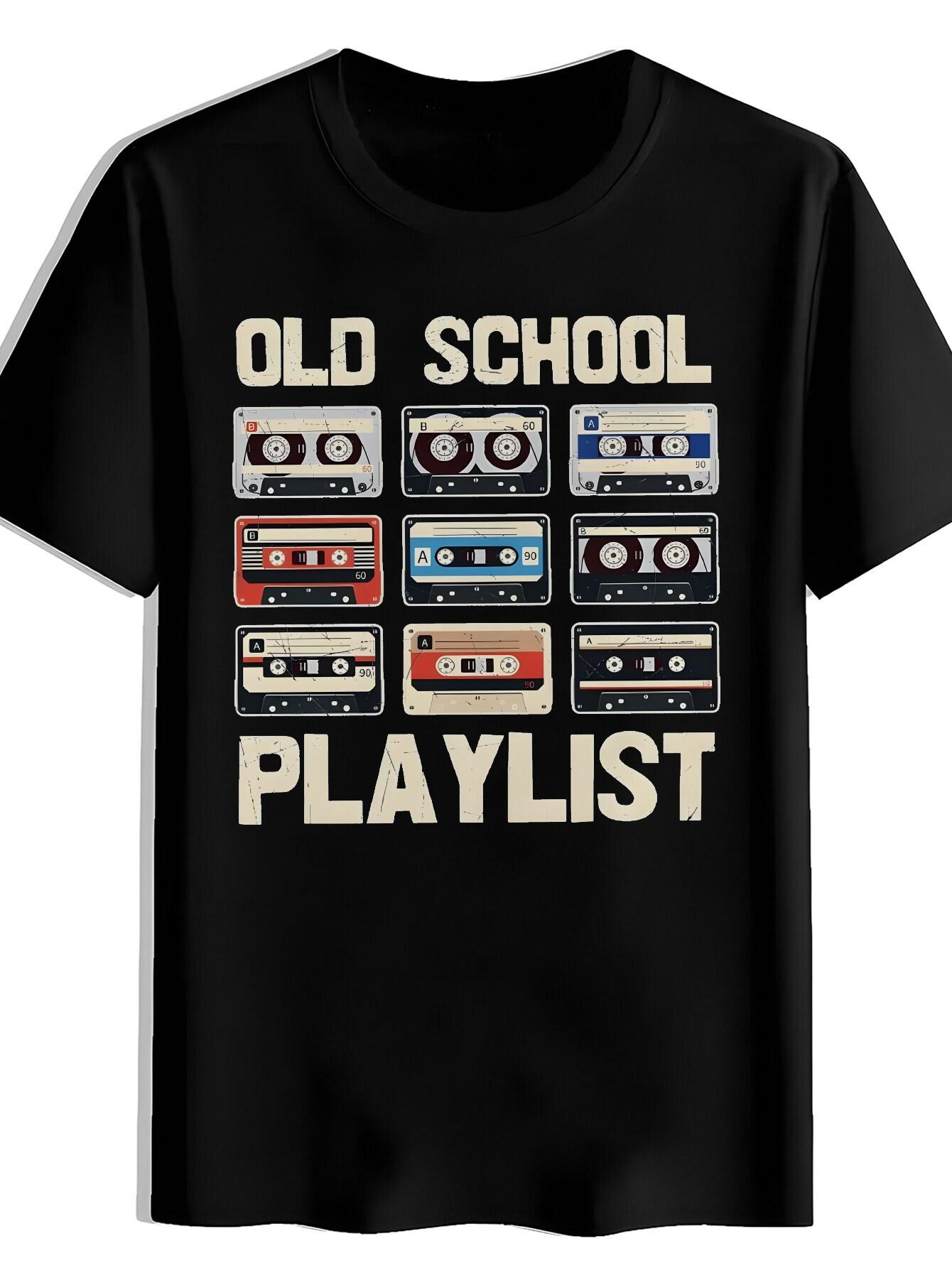T-shirt OLD SCHOOLPLAYLIST Print S