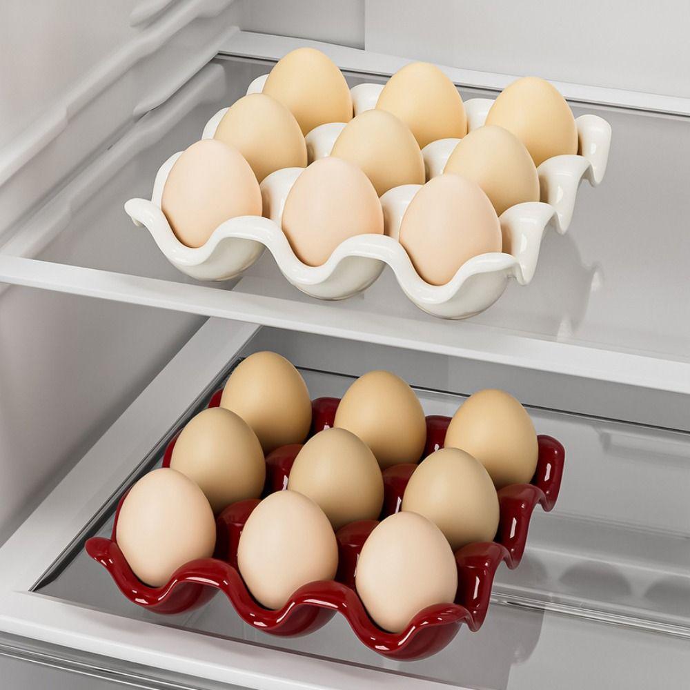 Divided Compartments Egg Organizer PET Eggs Fresh Storage Box  Kitchen Countertop