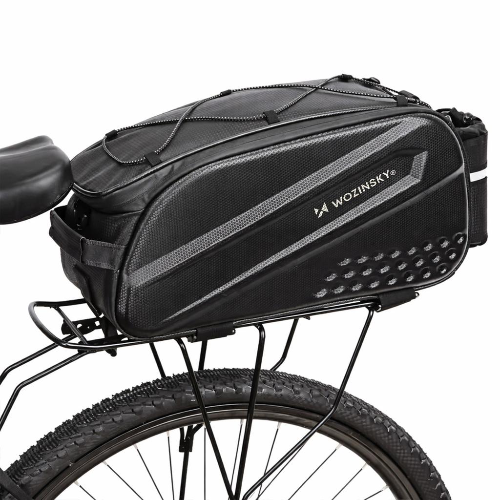 Fahrradtasche Satteltasche Für Gepäckträger Mit Langem Riemen - Schwarz