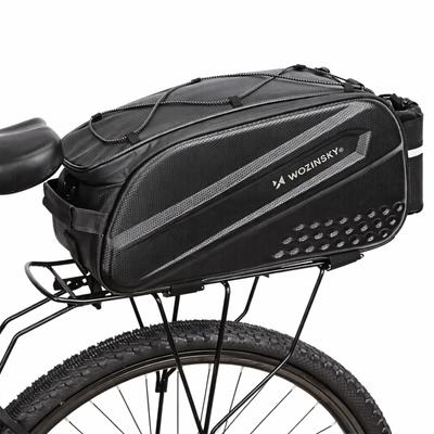 Black Bicycle Pannier Bag for Rack with Long Strap