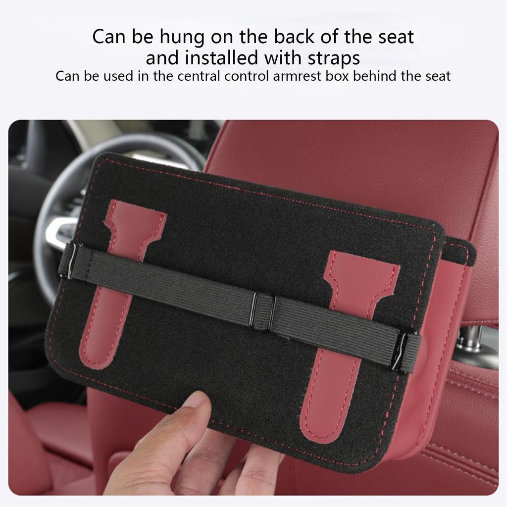 Car Tissue Box PU Leather Organizer Car Napkin Holder For Interior Accessories Backseat Sun Visor Headrest Road Trip Vehicle SUV
