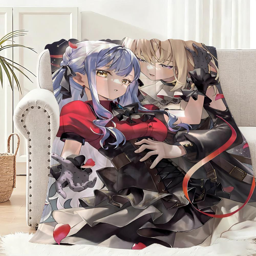 Anime BanG Dream! Ave Mujica Throw Lightweight 240g Flannel Blanket Soft Skin-friendly for Summer Cooling 75x90cm