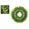 Green Leaf Wreath Decorative Door Wreath Artificial Spring Wreath Home Decoration 40x40x10cm