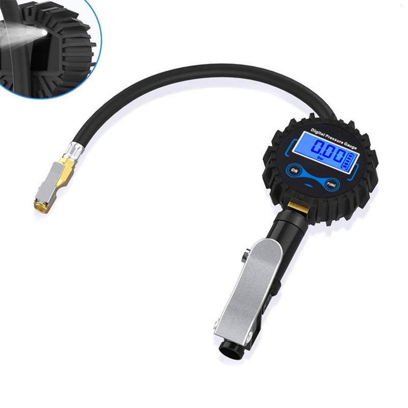 1 Set Digital Tire Inflator with Pressure Gauge 200 PSI Air Chuck Kit