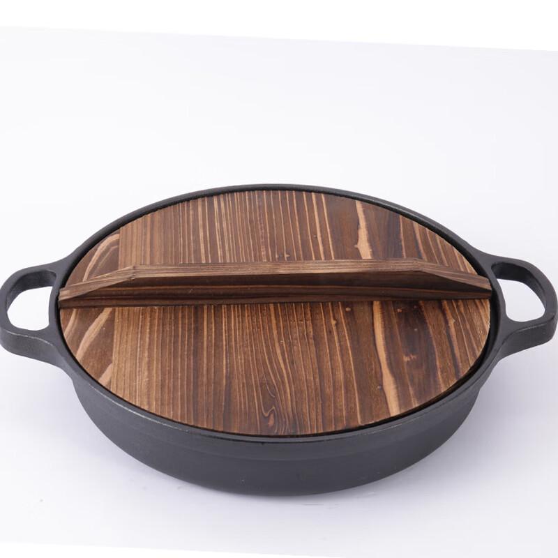ZISIZ Thick-Bottom Cast Iron Frying Pan