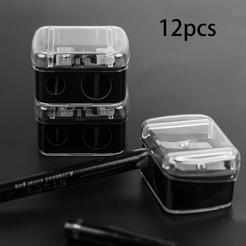 Double Holes Precision Lipstick Cosmetic Pencil Sharpener for Eyebrow Lip Liner Eyeliner Pencil Gift School Supplies