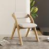 Foldable Wooden Dining Chair With Thickened Backrest Lightweight Multi-Use Home Office Adults
