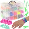 Elastische Bänder zum Herstellen von Schmuckarmbändern Loom Bands Loom Set XXL