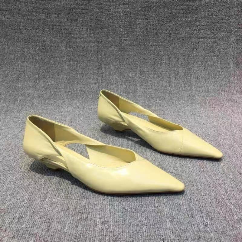 New Woman Comfortable Women's Summer Footwear Moccasins Blue Low Heel Elegant Pointed Toe High Quality Popular Young Pumps
