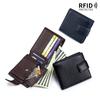 New Retro Wallet First Layer Cowhide Short Change Bag Multi-function RFID Men's Business Wallet Portable