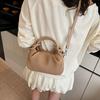 New Casual Handbag Women's Bag Fashion Pleated Versatile Shoulder Messenger Bag