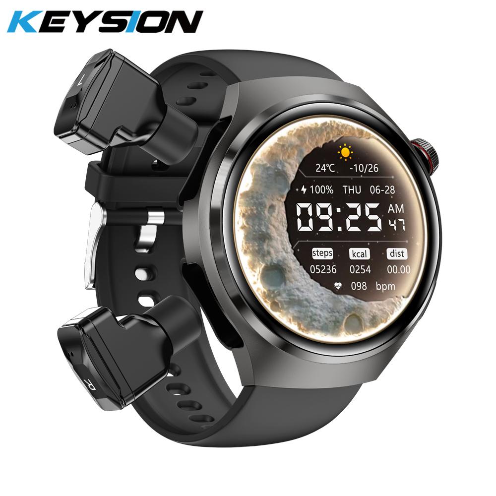 

2025 смарт-годинник 2 в 1 з навушниками смарт-годинник Bluetooth-дзвінки чоловічий годинник NFC GPS-трекер монітор серцевого ритму відтворювати музику смарт-годинник