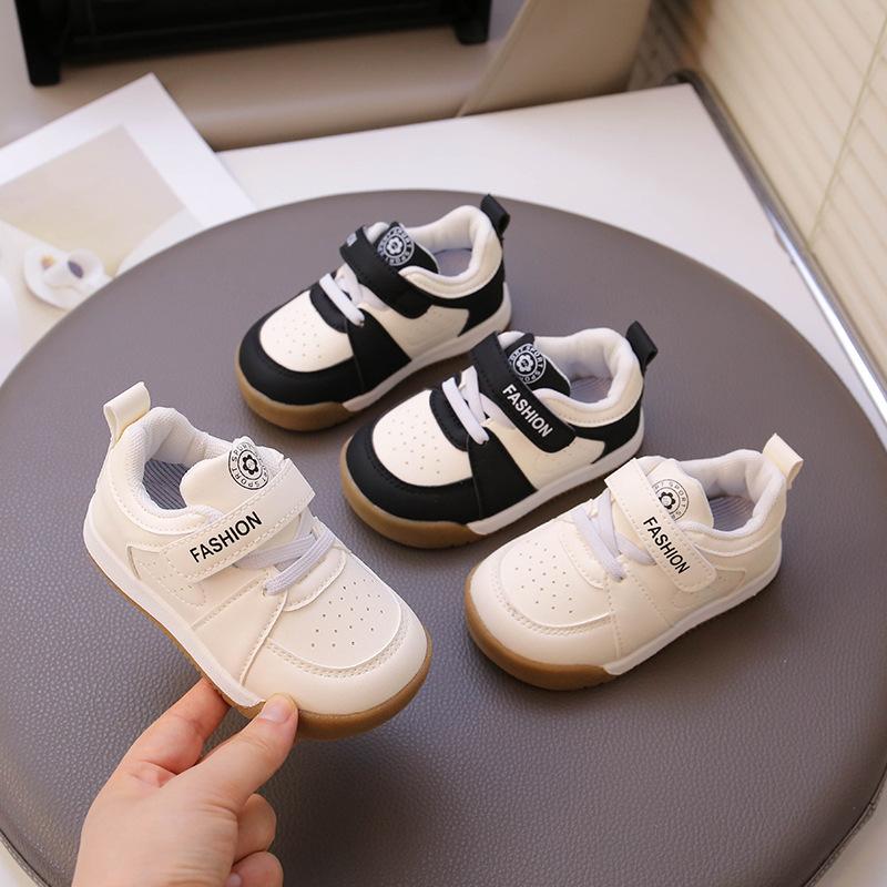 Girls non-slip breathable toddler shoes non-slip sports little white shoes soft baseplate shoes boys anti-kick shoes baby Forrest Gump shoes