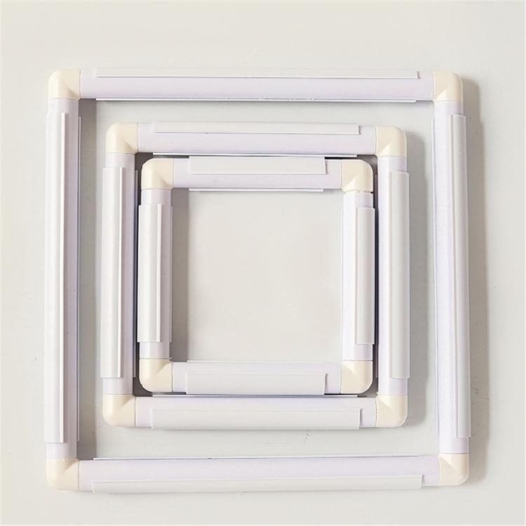 3 Size Crosses Stitching Hoop Embroidery Frame Square Embroidery Hoop PVC Clip Frame for Craft Enthusiasts